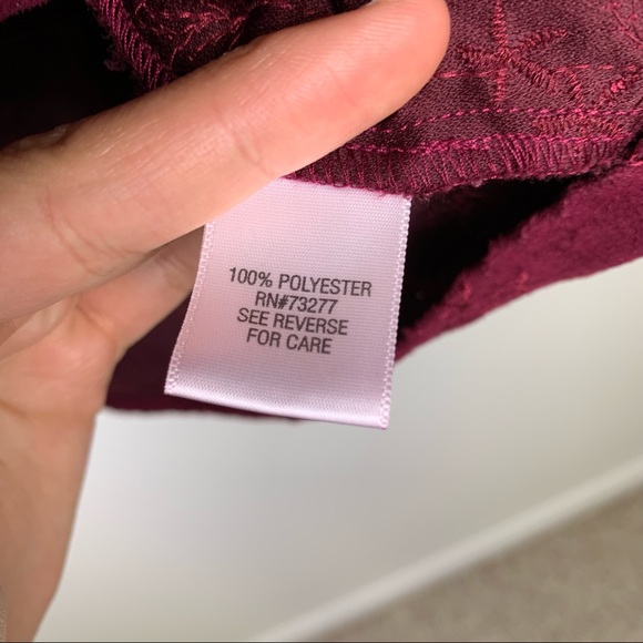 Croft & Barrow Faux Suede Floral Embroidered V-Neck Zip Up Jacket Shirt - Picture 14 of 16